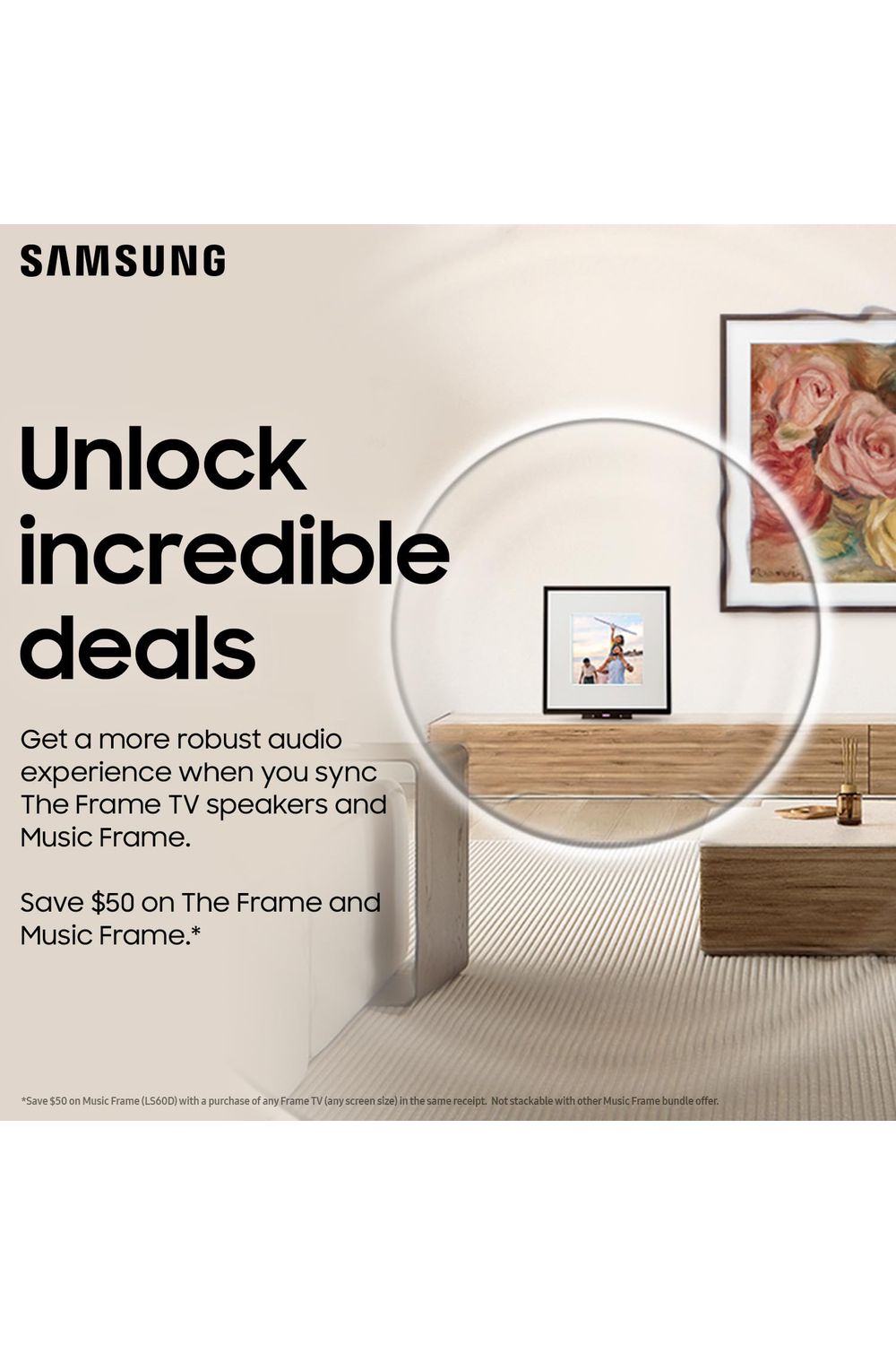 Samsung 55-Inch Class QLED 4K LS03D The Frame Series Quantum HDR Smart TV w/Dolby Atmos