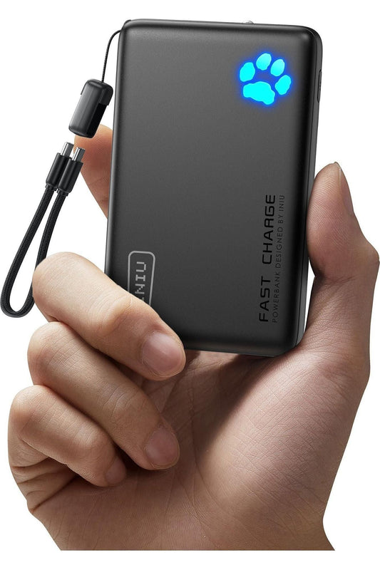 INIU Portable Charger, Lightest 10000mAh 45W PD Power Bank, USB C in&Out Fast Charging Battery Pack, External Phone Powerbank Compatible with iPhone 16 15 14 13 Samsung S22 S21 Google iPad etc