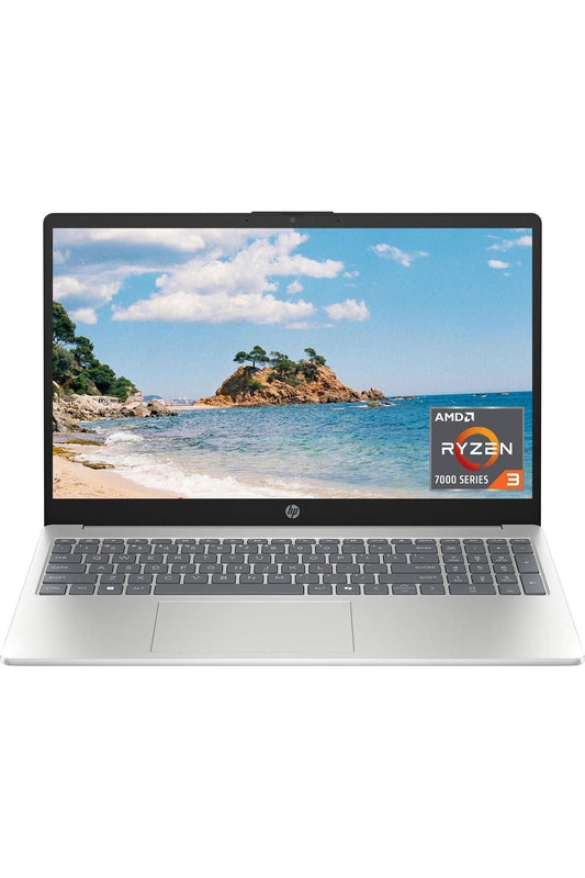 HP 15.6 inch Laptop, HD Touchscreen Display, AMD Ryzen 3 7320U, 8 GB RAM, 128 GB SSD, AMD Radeon Graphics