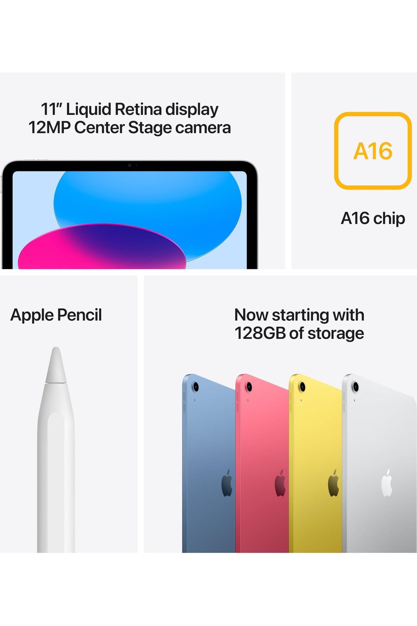 Apple iPad 11-inch: A16 chip, 11-inch Model, Liquid Retina Display, 128GB