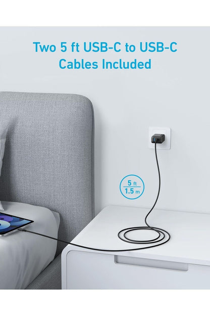 Anker iPhone 16 Charger, 2-Pack 20W Fast USB C Charger Block, for iPhone 16/16 Pro Max/15 Series/iPad Pro and More (Black, 2 Pack & 2 Cable)