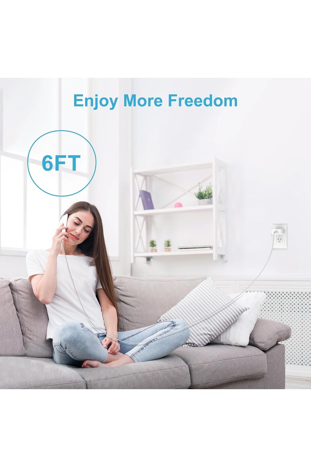 iPhone 16 15 Charger Fast Charging,20W Apple iPad USB C Fast Charger,2Pack 6ft USB C Wall Charger Block