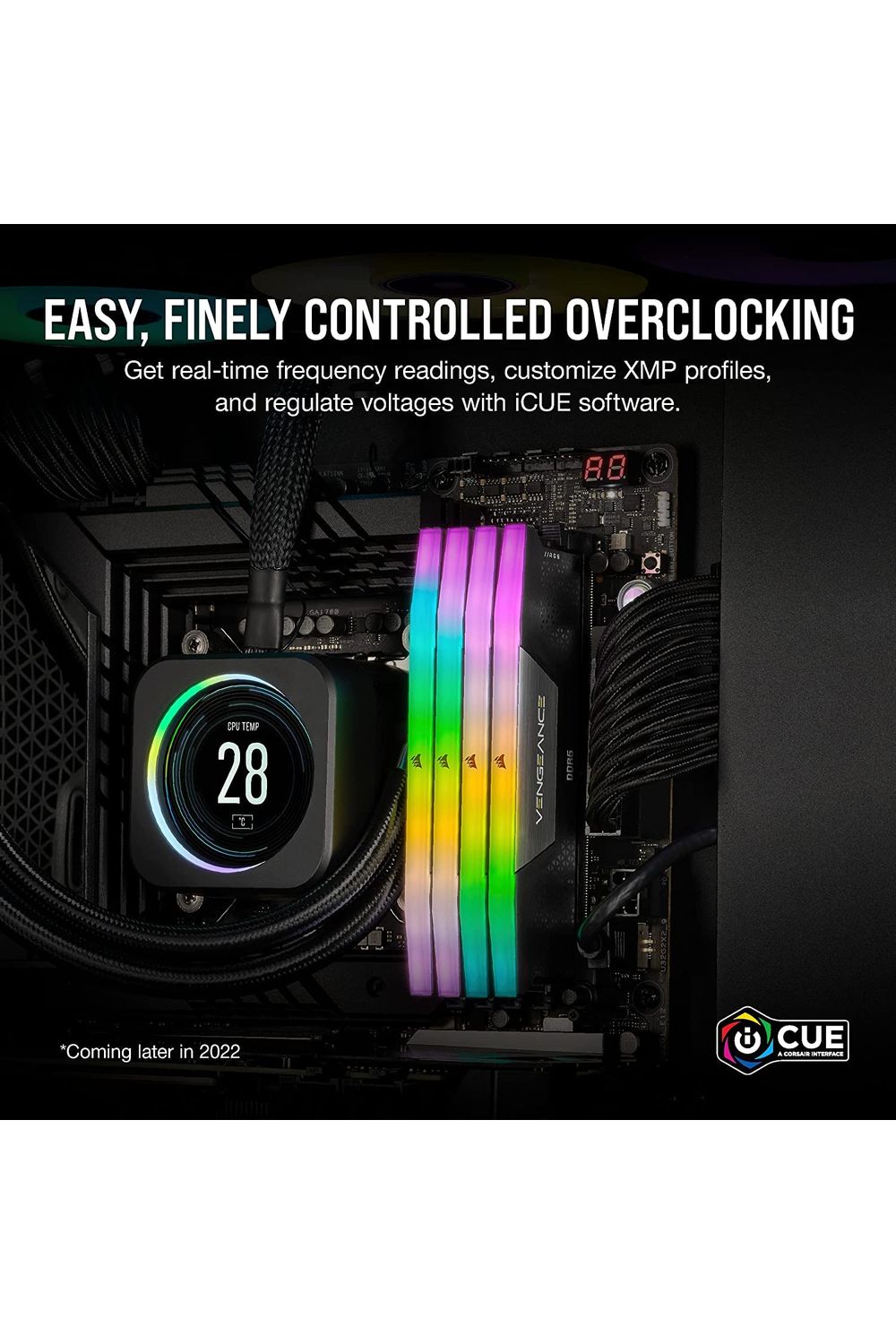 CORSAIR VENGEANCE RGB DDR5 RAM 32GB (2x16GB) 6400MHz CL36-48-48-104 1.35V Intel XMP 3.0 Desktop Computer Memory