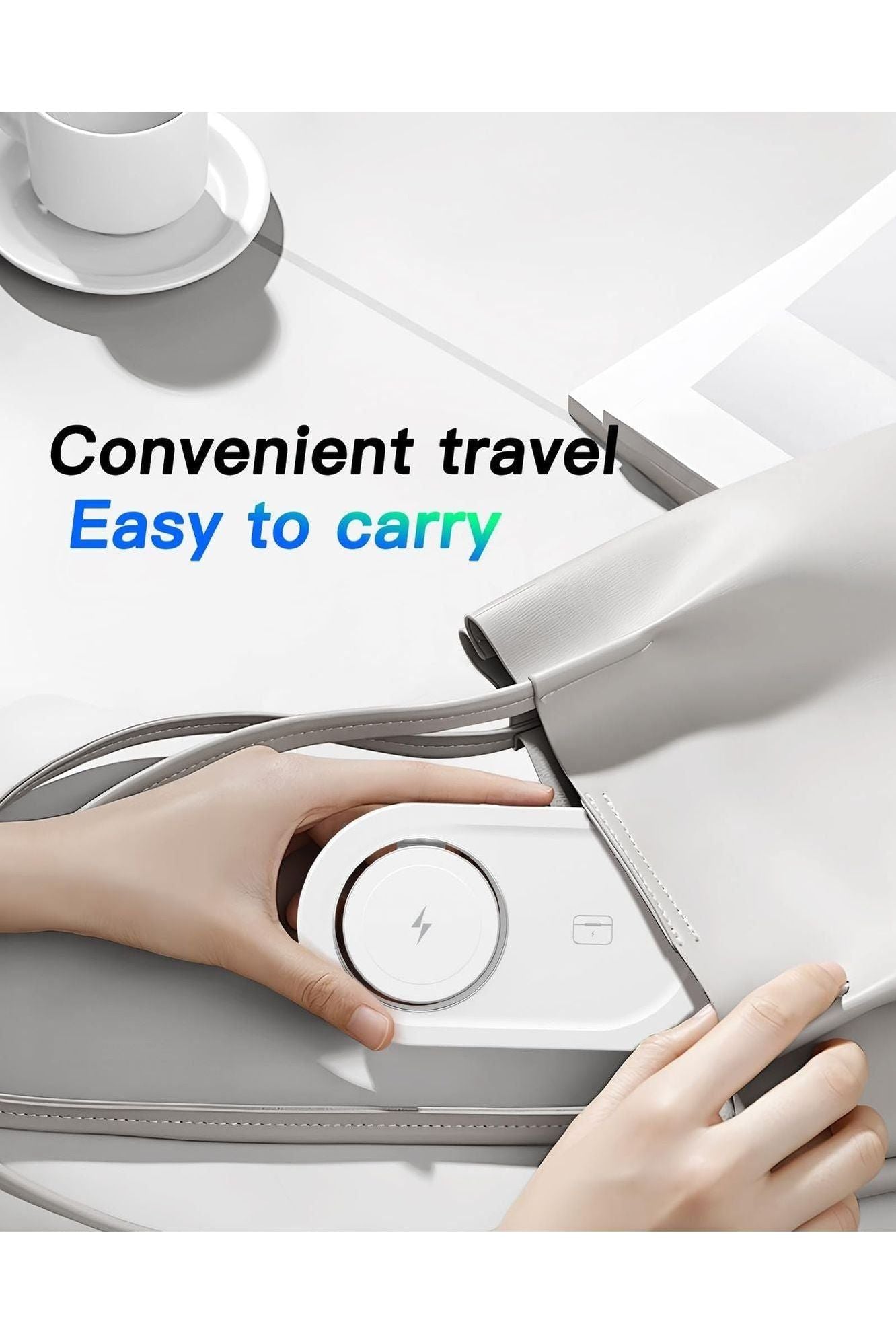 3 in 1 Wireless Charging Station for Apple Devices, Faster Mag-Safe Charger Stand, Magnetic Charger Station for iPhone 16/15/14/13/12 Series & AirPods Pro & Apple Watch Series (White)