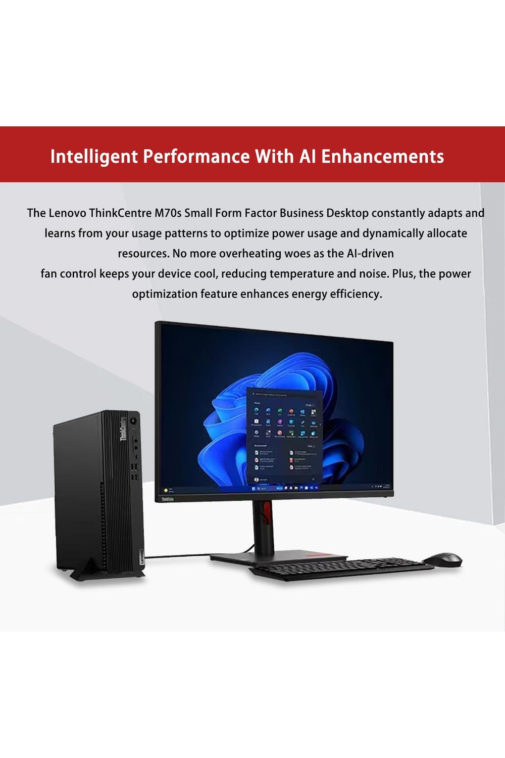 Lenovo ThinkCentre M70s SFF Small Business Desktop | 14th Gen Intel 20-Core i7-14700 | 32GB DDR5 | 1TB SSD | Bundle with ADATA 512GB External SSD