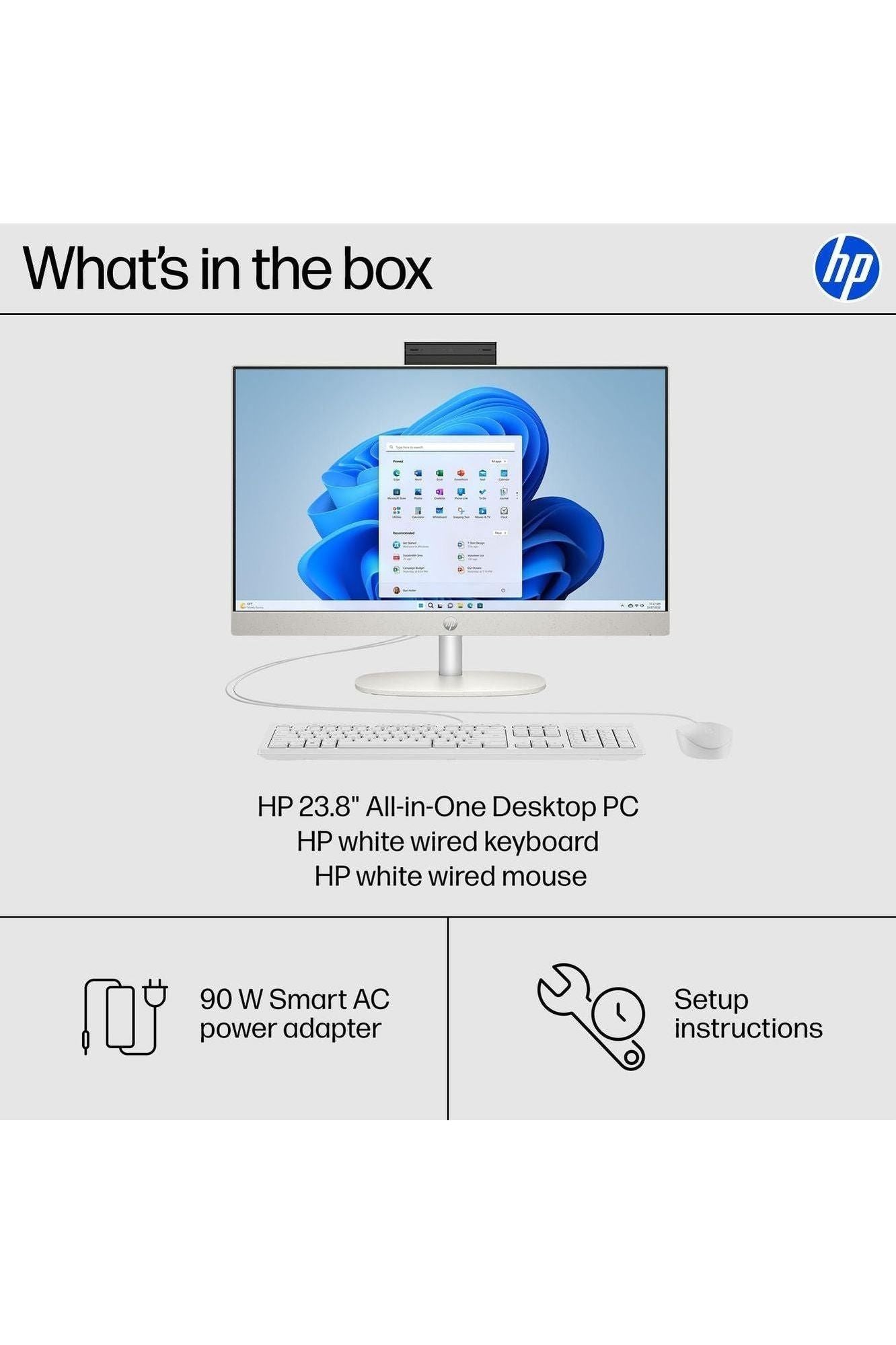 HP 23.8 inch All-in-One Desktop Intel Core i5-1334U, 16 GB RAM, 512 GB SSD