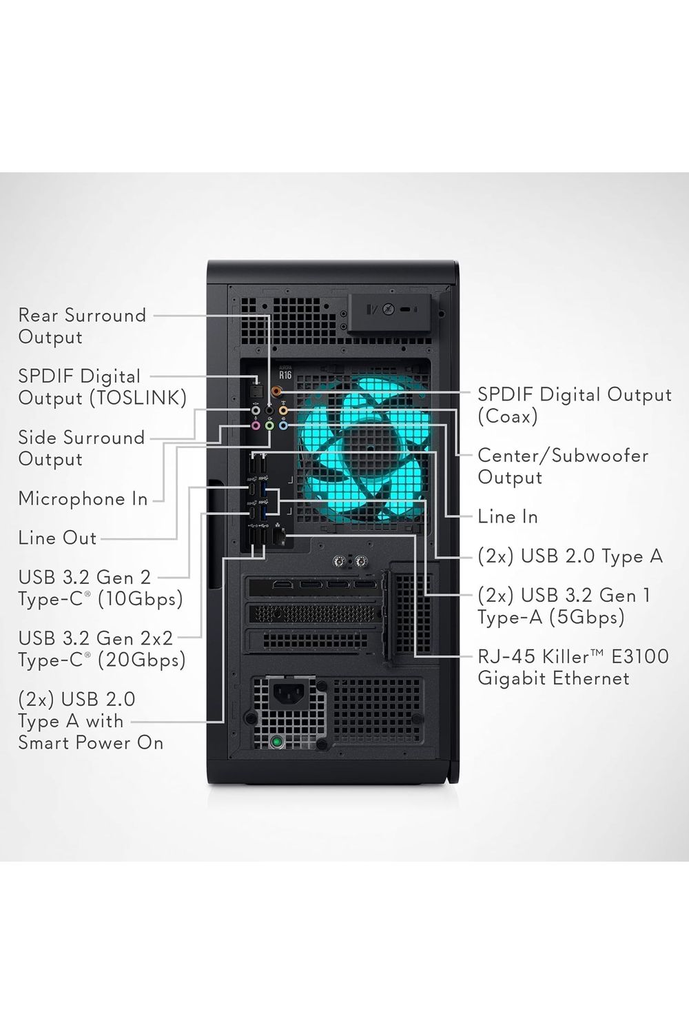 Alienware Aurora R16 Gaming Desktop - 24-core i9-13900F, NVIDIA GeForce RTX 4070, 64GB DDR5 RAM, 2TB SSD, 1TB HDD