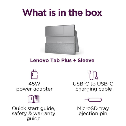 Lenovo Tab Plus - JBL® Speakers - 11.5" 2K Display - 8GB Memory - 128GB Storage - MediaTek™ Helio G99 - Folio Case Included - Luna Grey