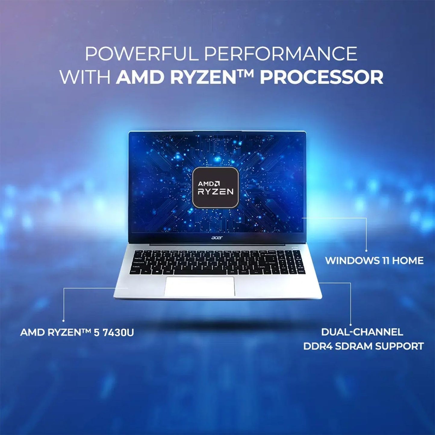 acer Aspire 3 Premium Laptop Computer | AMD Ryzen 5 7430U CPU | 16GB RAM | 1TB SSD | 15.6" FHD Display |