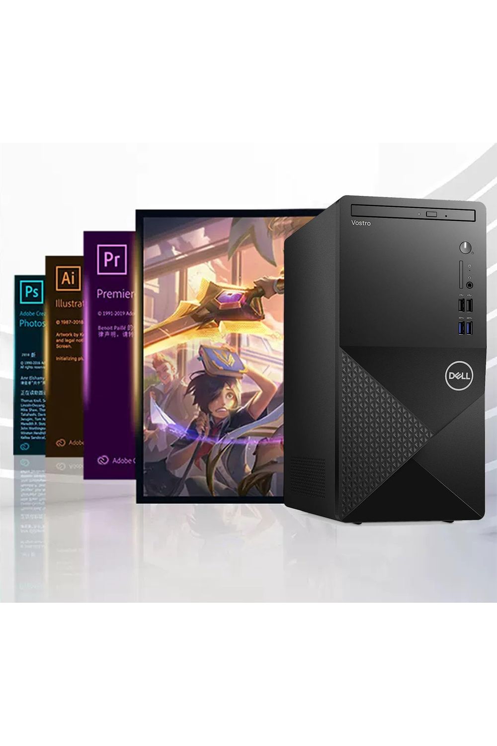 Dell Vostro 3910 Desktop Computer | 12th Gen Intel 4-Core Processor | 16GB DDR4 RAM | 256GB SSD + 1TB HDD | Intel UHD Graphics 730 | WiFi 6 |