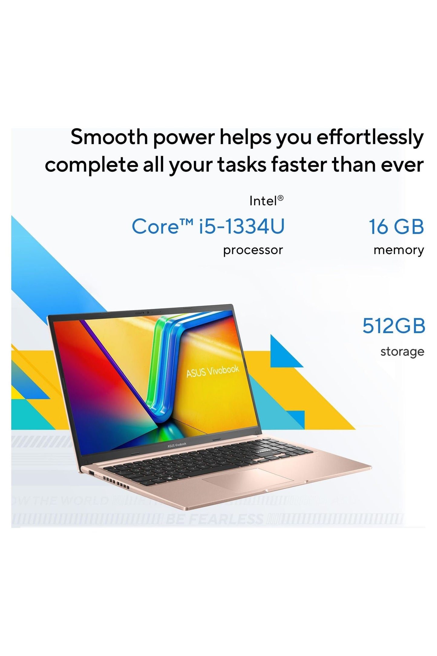 ASUS Vivobook 15 Laptop, Touch Display, Intel Core i5-1334U, Intel Iris Xe Graphics, 16GB Memory, 512GB SSD