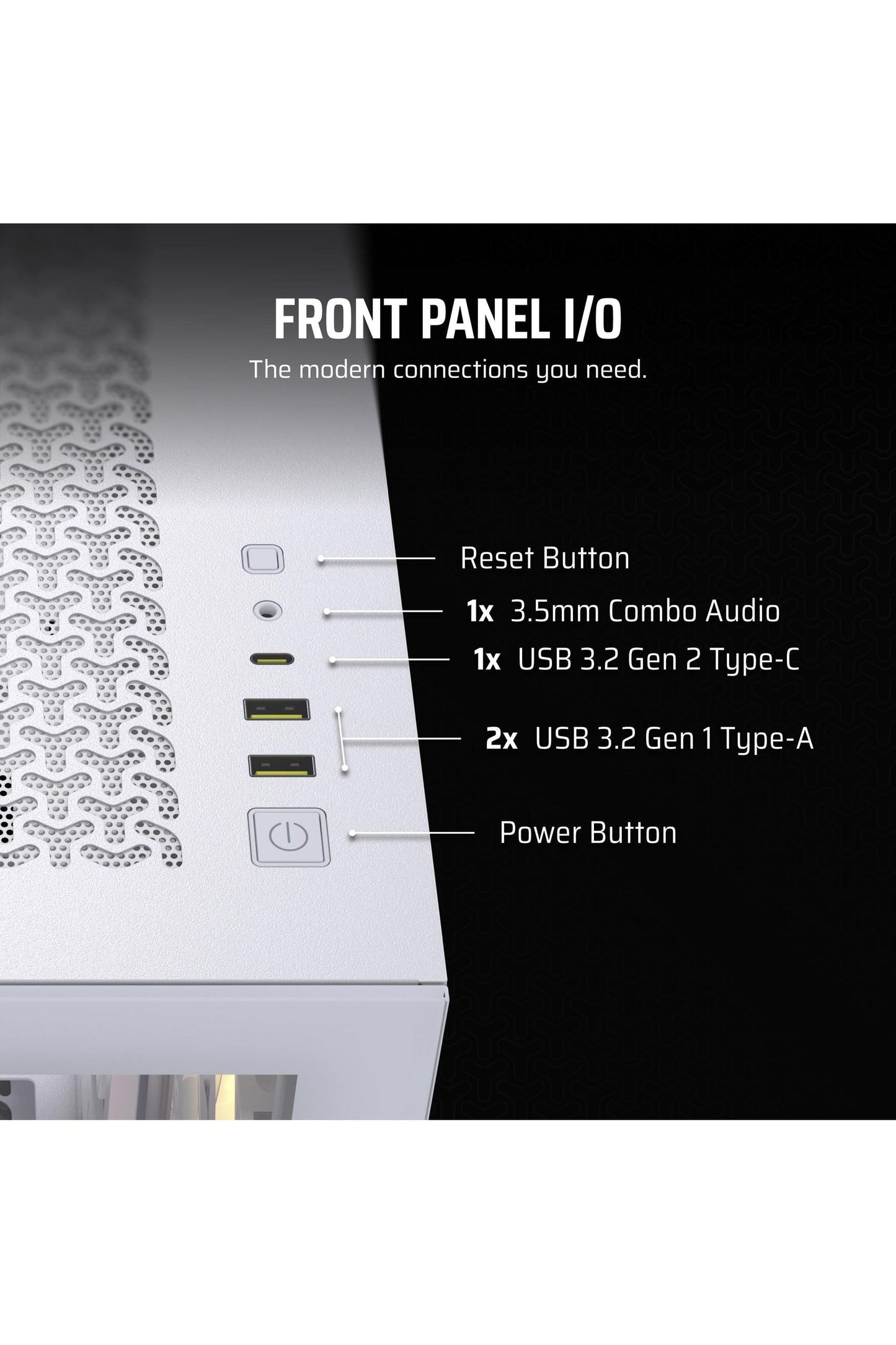 CORSAIR 3500X ARGB Mid-Tower ATX PC Case – Panoramic Tempered Glass