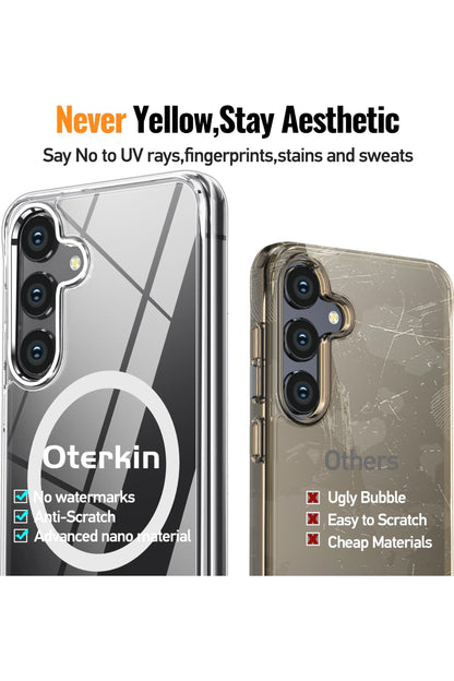 Samsung Galaxy S25 Case Clear [Compatible with MagSafe][Anti-Yellowing]