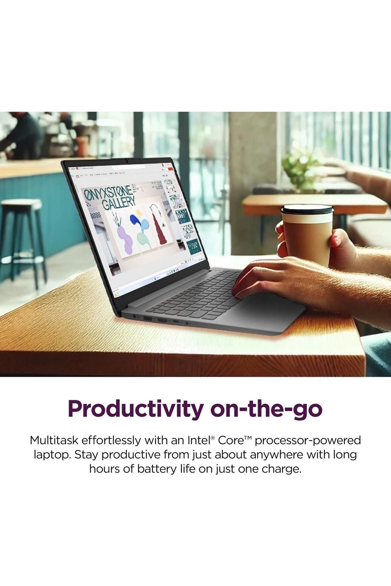 Lenovo IdeaPad 1i Laptop with Microsoft 365 Home and Business • 12GB RAM • 1TB Cloud Storage and 256GB SSD • Intel Core • 15 Anti-Glare Screen •