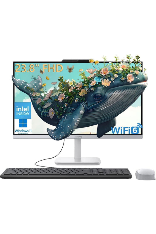 Lenovo 24 All-in-One Desktop Computer for Home Office, 23.8" FHD Business AIO, Intel 8-Core Processor (Beat i3-1115G4), 32GB DDR4 RAM, 1TB PCIe SSD