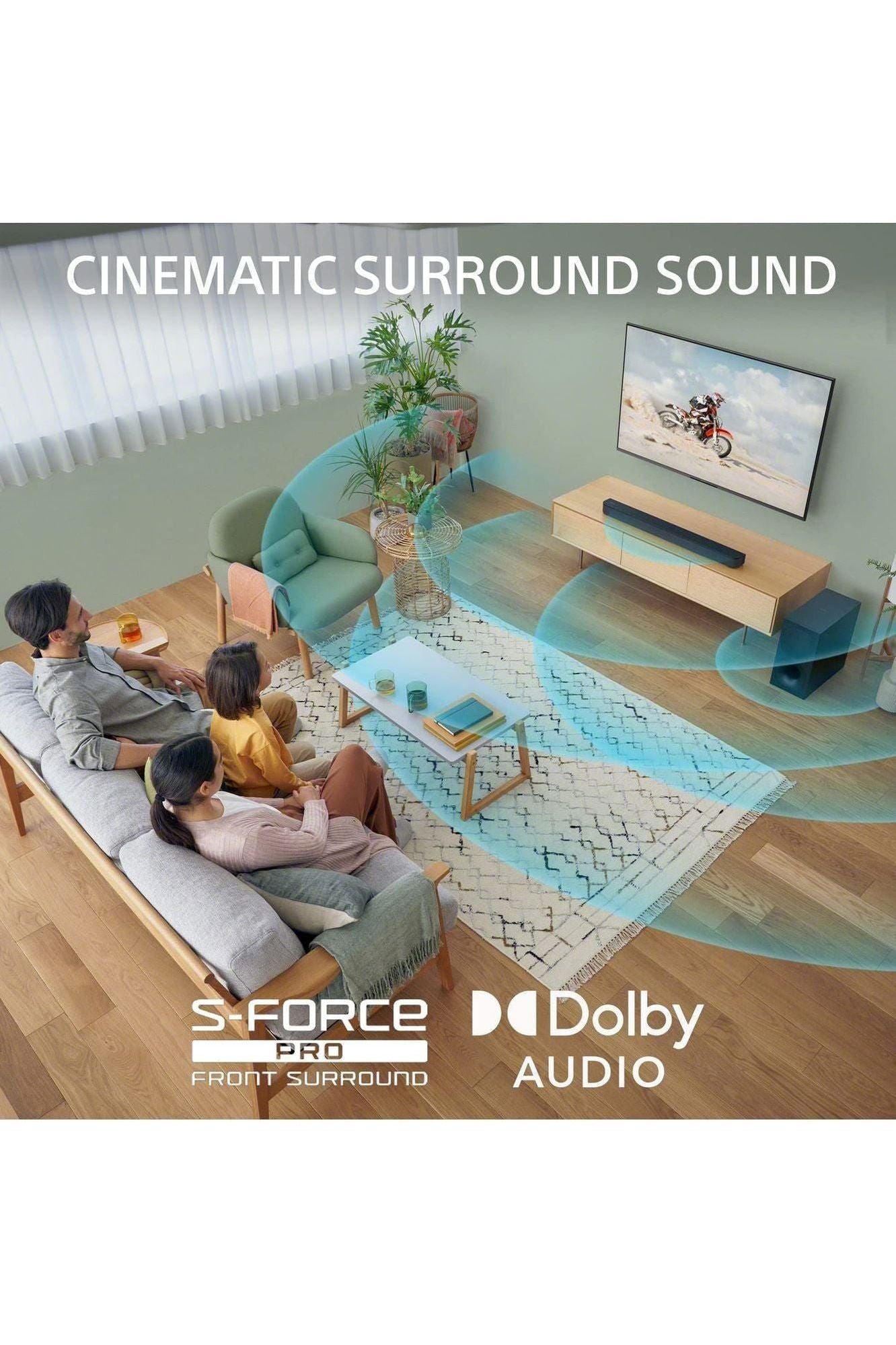 Sony 65 Inch X77L 4K HDR LED Google TV HT-S400 2.1ch Sound Bar with Wireless subwoofer