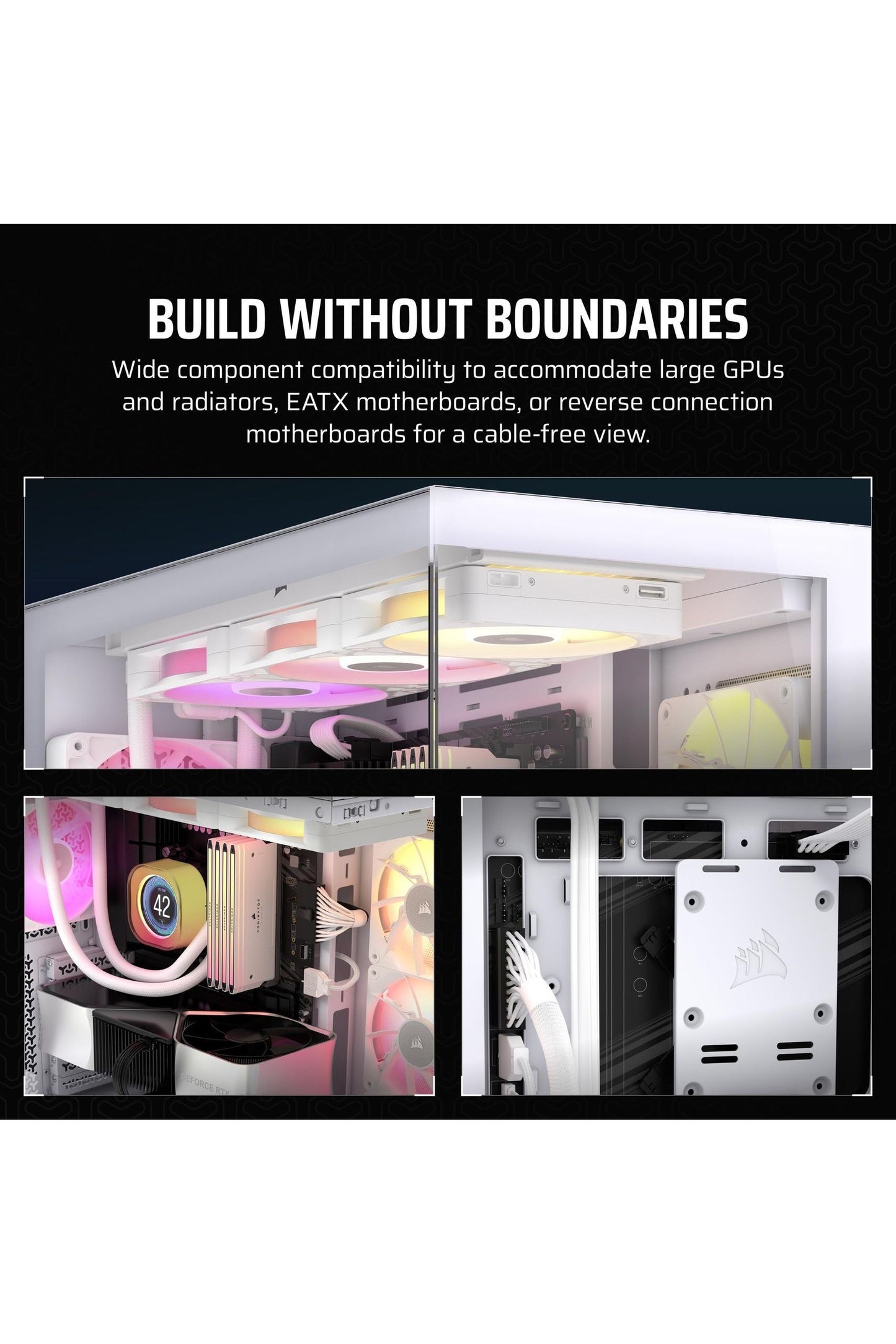 CORSAIR 3500X ARGB Mid-Tower ATX PC Case – Panoramic Tempered Glass