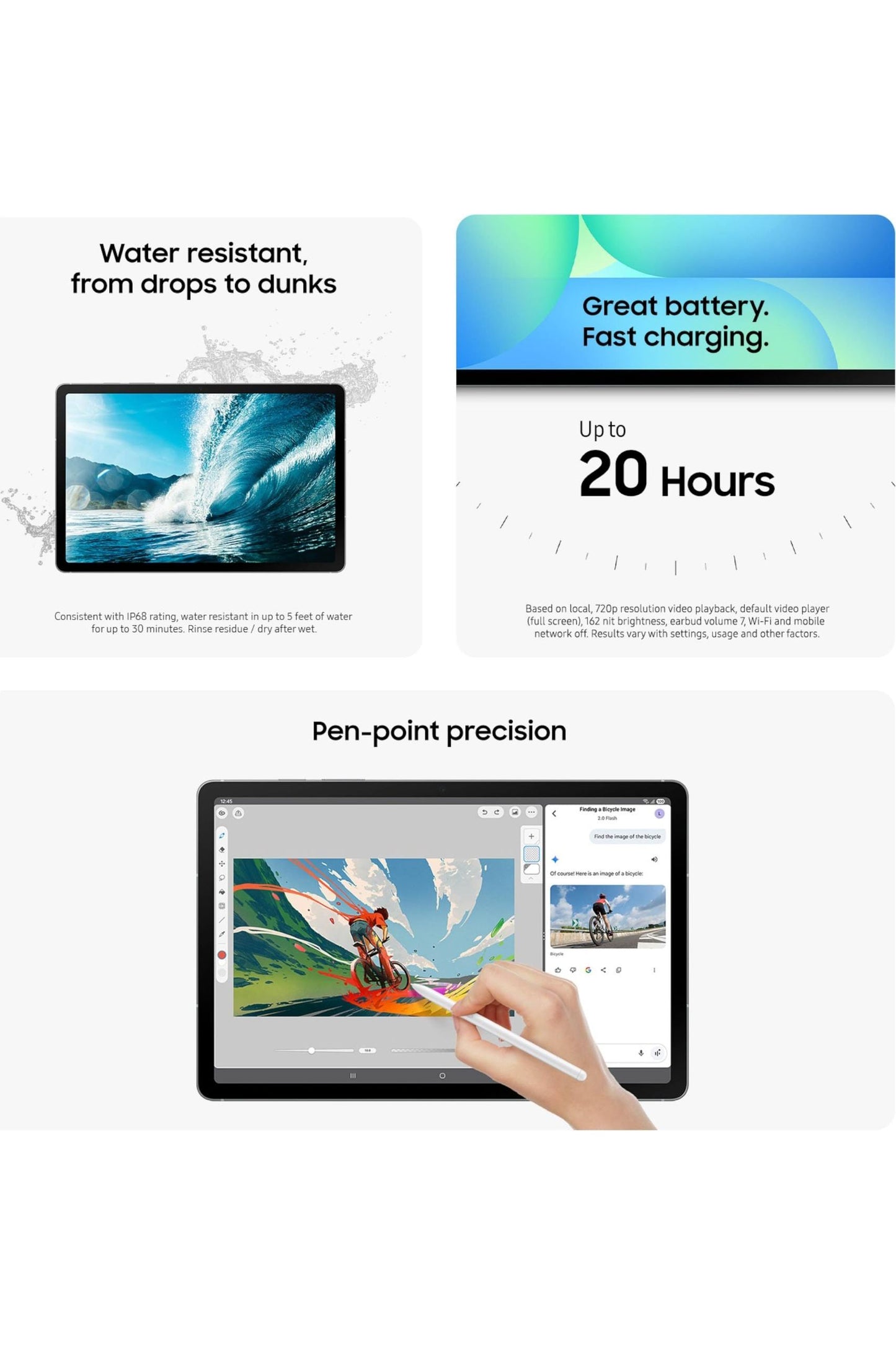 Samsung Galaxy Tab S10 FE 128GB WiFi Android Tablet, S Pen for Note-Taking, 2 Yr Manufacturer Warranty, Silver
