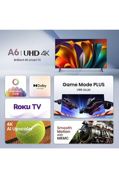 Hisense 85-Inch Class A6 Series 4K UHD Smart Roku TV