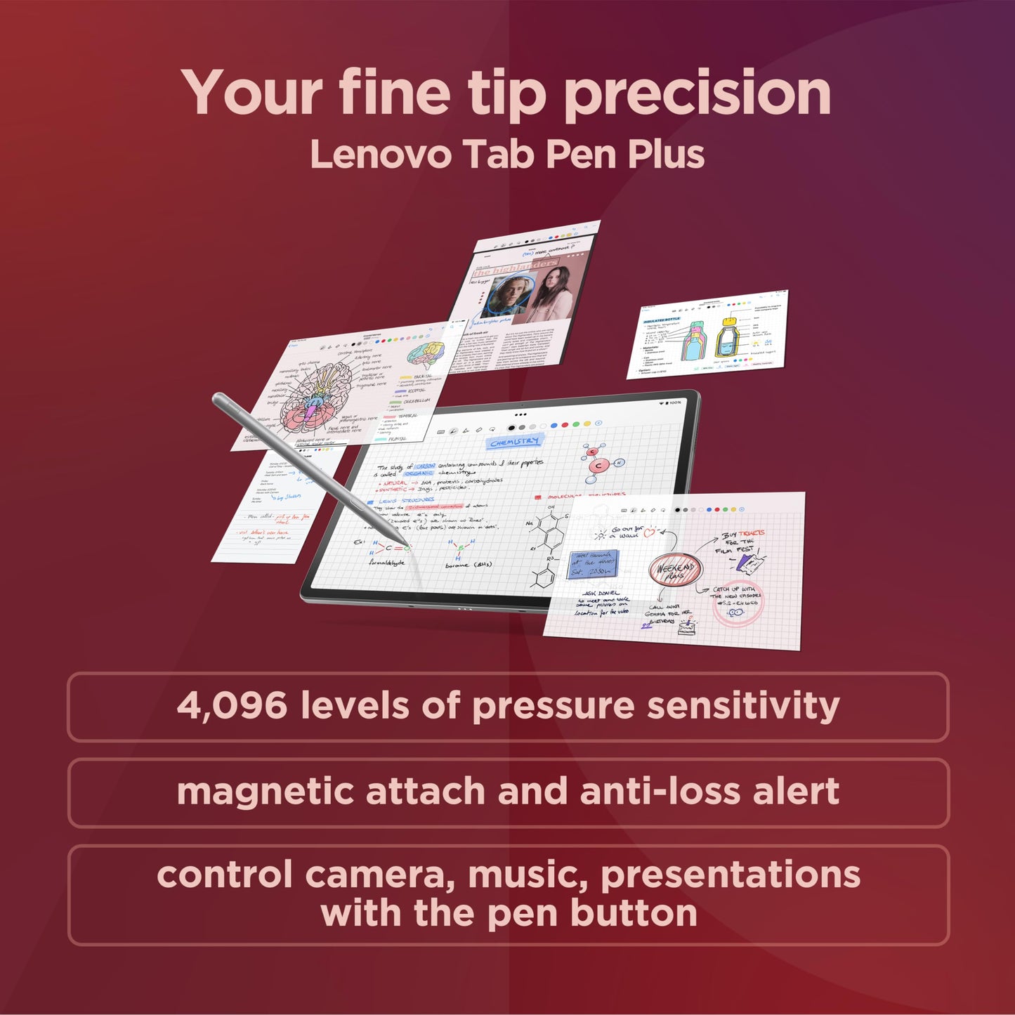 Lenovo Tab P12 - 12.7" 3K Display - 13MP Camera - 8GB Memory - 128GB Storage - Quad JBL Speakers