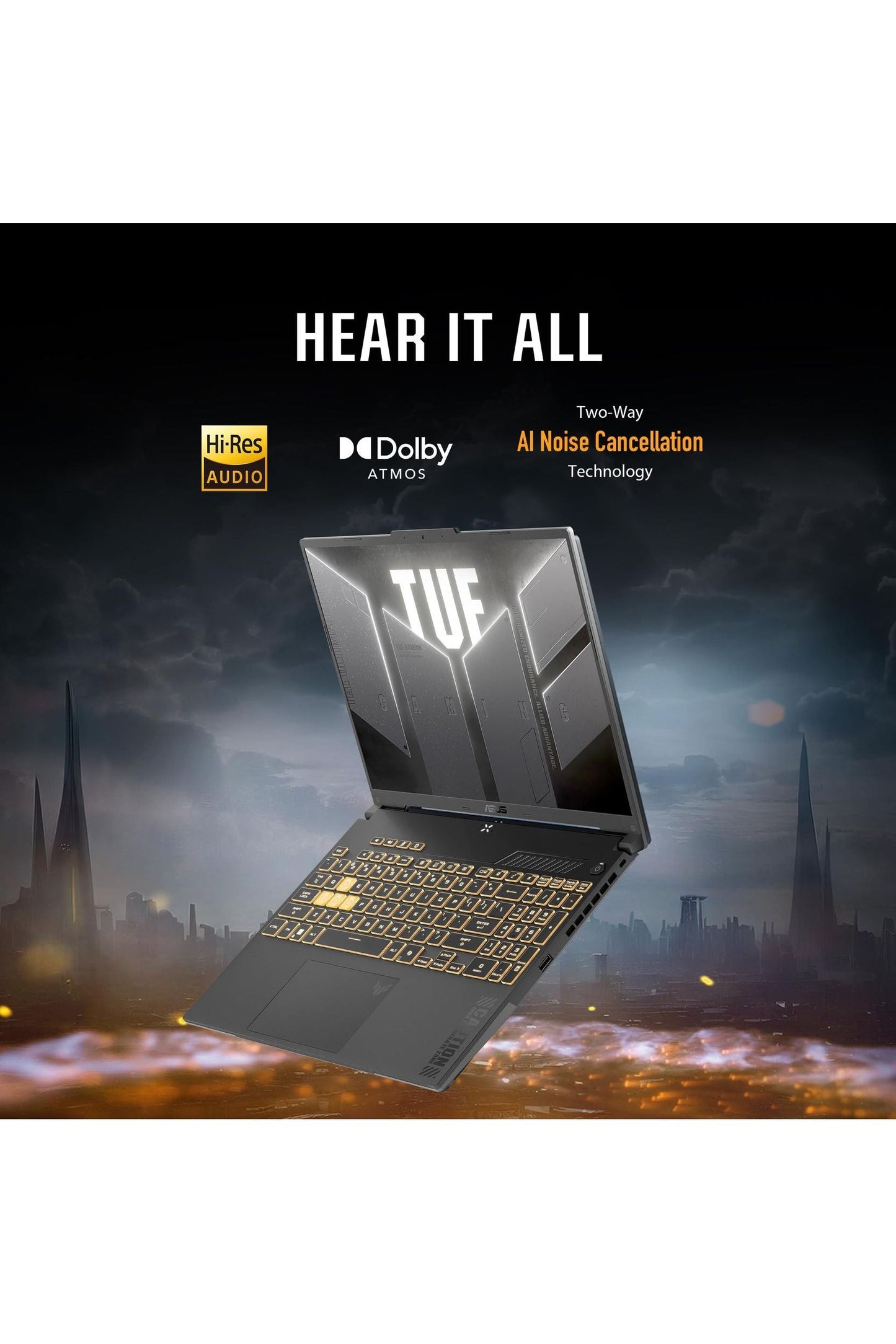 ASUS TUF Gaming F16 Gaming Laptop, Intel® Core™ 5 210H, NVIDIA® GeForce RTX™ 4050, 16GB DDR5, 512GB PCIe Gen4 SSD