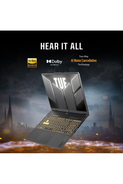ASUS TUF Gaming F16 Gaming Laptop, Intel® Core™ 5 210H, NVIDIA® GeForce RTX™ 4050, 16GB DDR5, 512GB PCIe Gen4 SSD