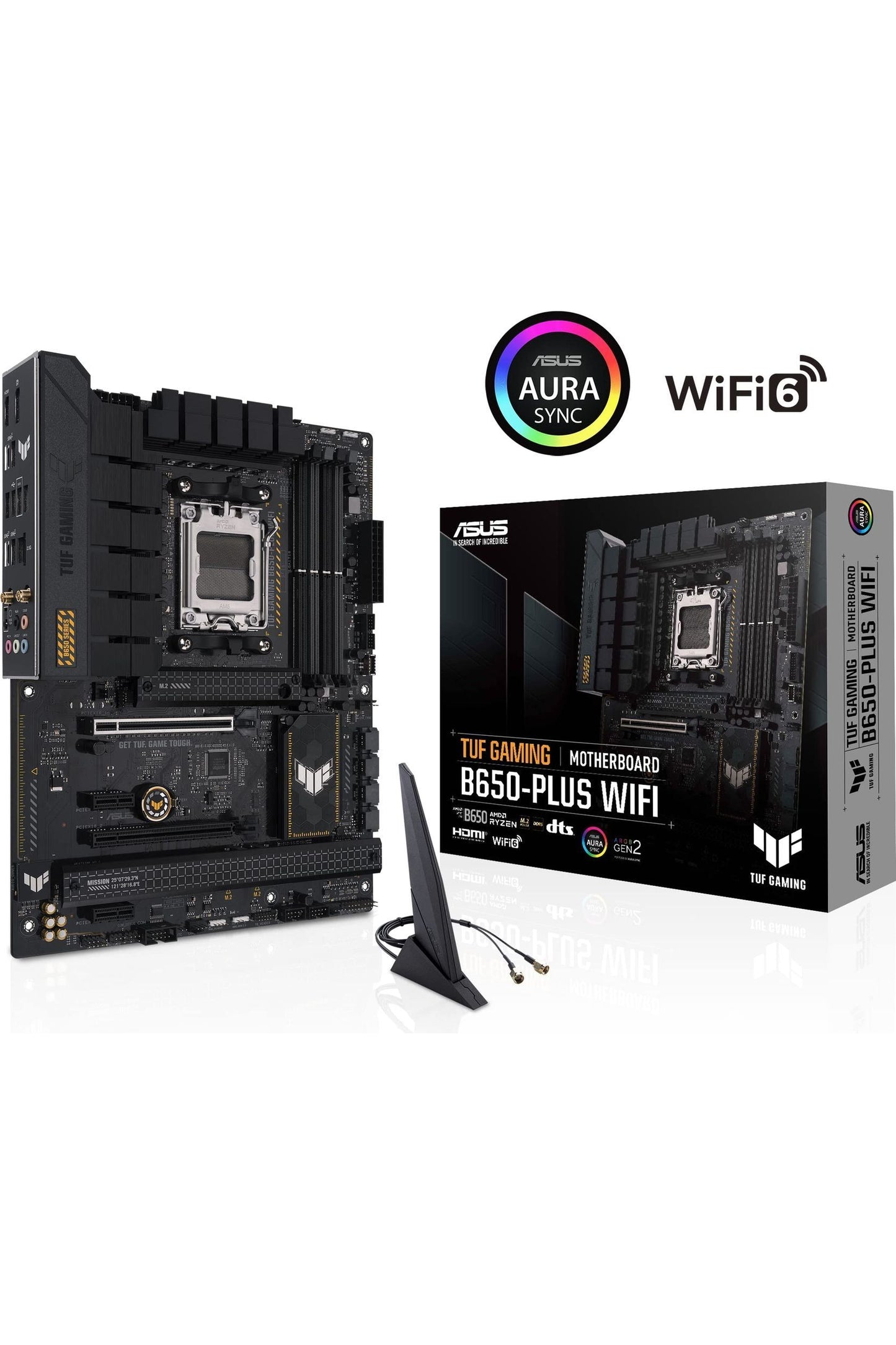 ASUS TUF GAMING B650-PLUS WIFI AMD B650 AM5 Ryzen™ Desktop 9000 8000 and 7000 ATX motherboard