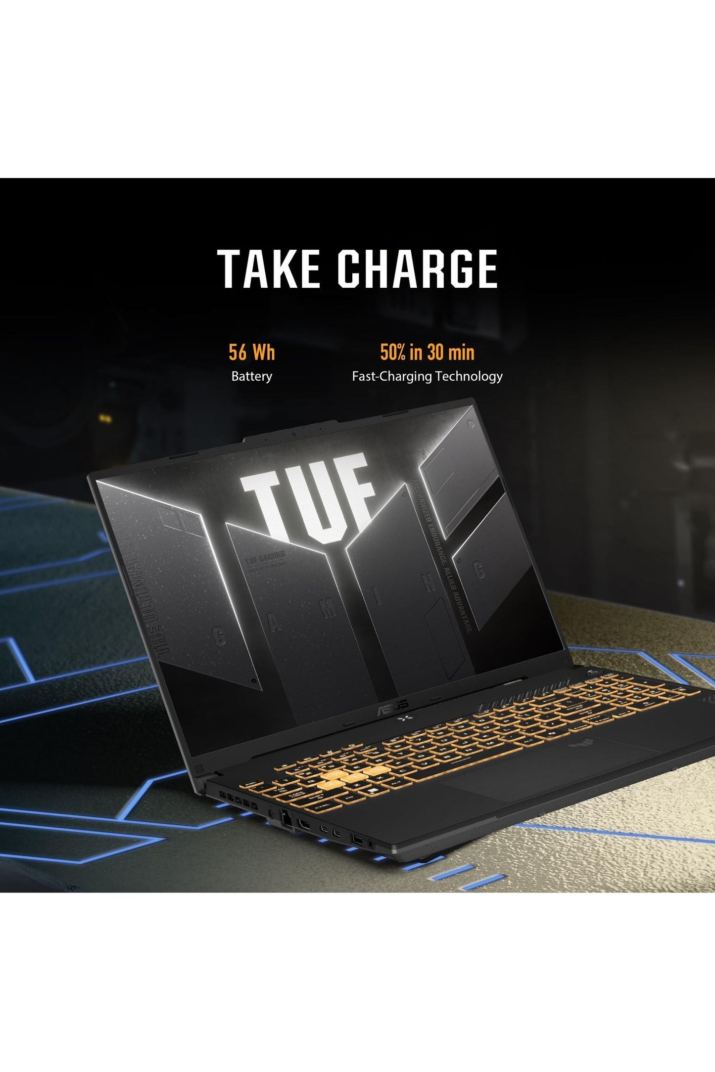 ASUS TUF Gaming F16 Gaming Laptop, Intel® Core™ 5 210H, NVIDIA® GeForce RTX™ 4050, 16GB DDR5, 512GB PCIe Gen4 SSD