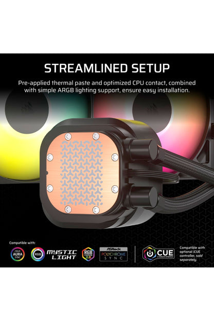 CORSAIR Nautilus 360 RS ARGB Liquid CPU Cooler – 360mm AIO – Low-Noise – Direct Motherboard Connection – Daisy-Chain – Intel LGA 1851/1700, AMD AM5/AM4 – 3X RS120 ARGB Fans Included – Black