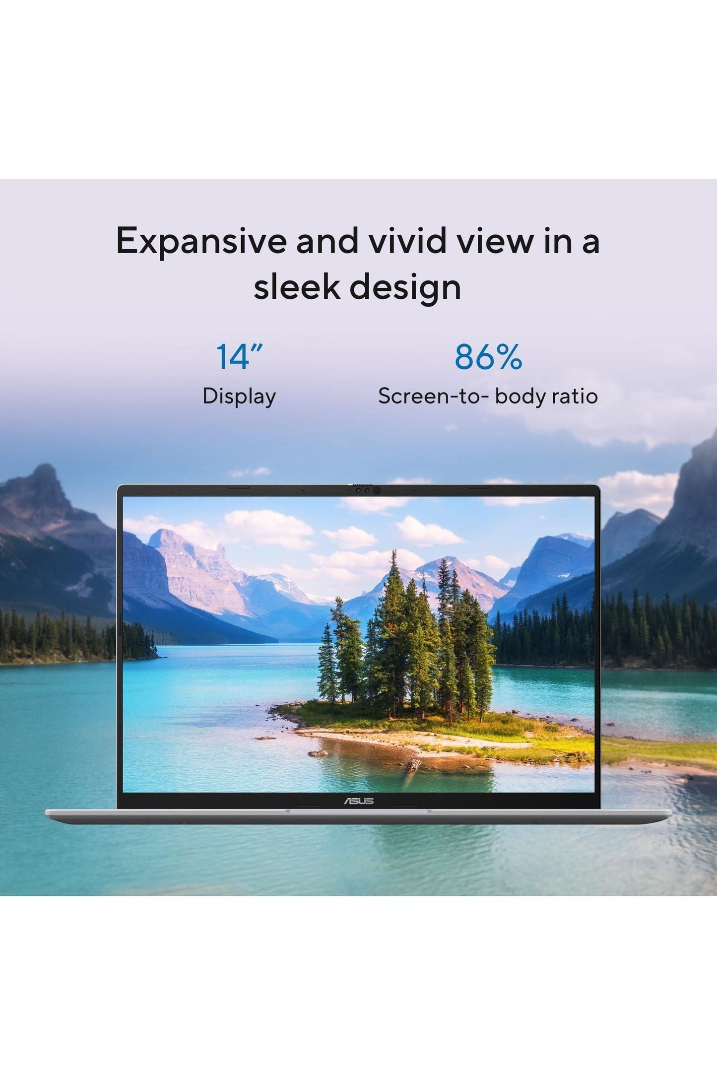 ASUS Vivobook 14 Laptop, Qualcomm Snapdragon X, Qualcomm Adreno GPU, 16GB RAM, 512GB SSD