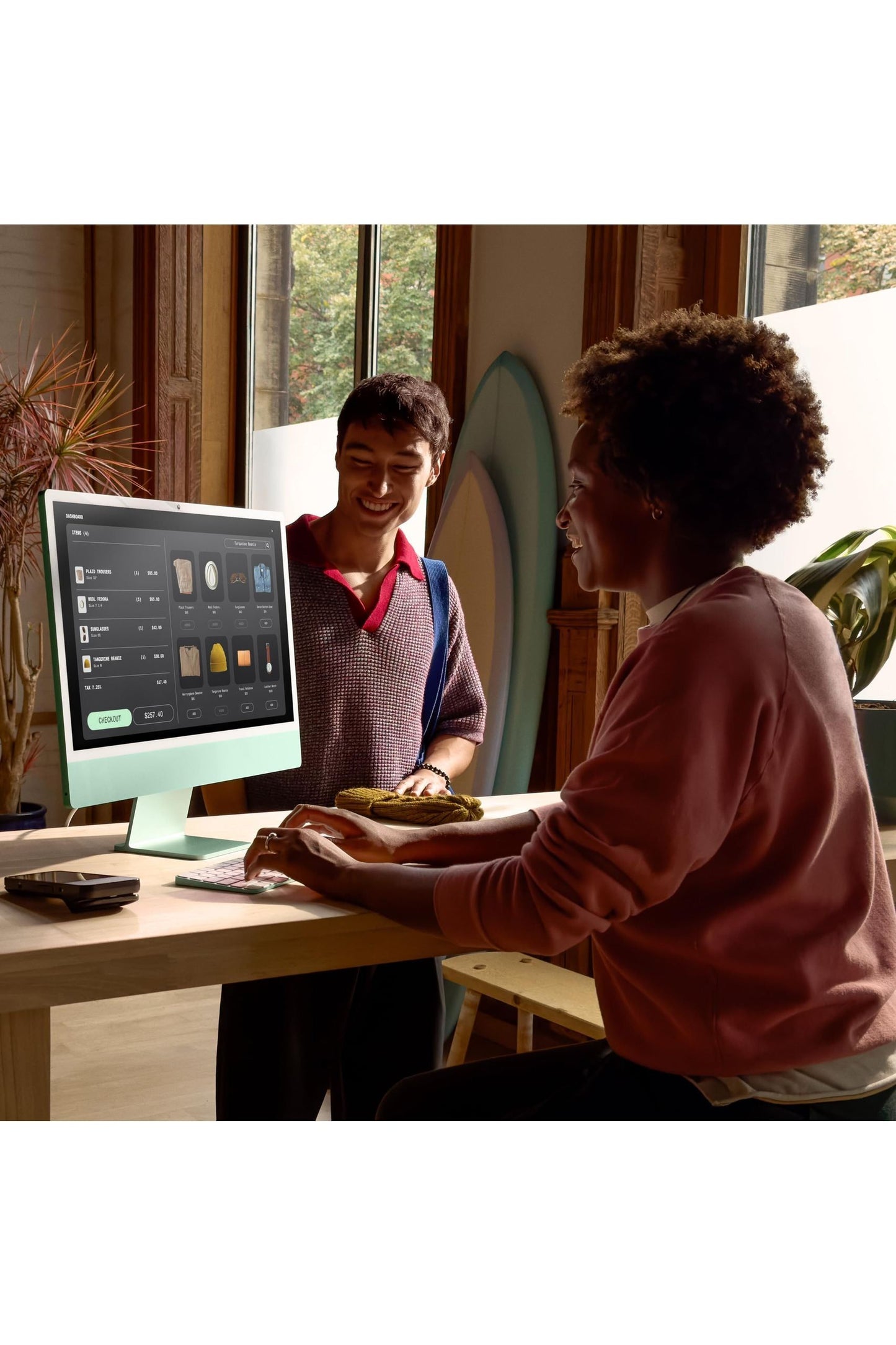 Apple iMac All-in-One Desktop M4 24-inch Retina Display, 16GB RAM, 256GB SSD Storage; Silver