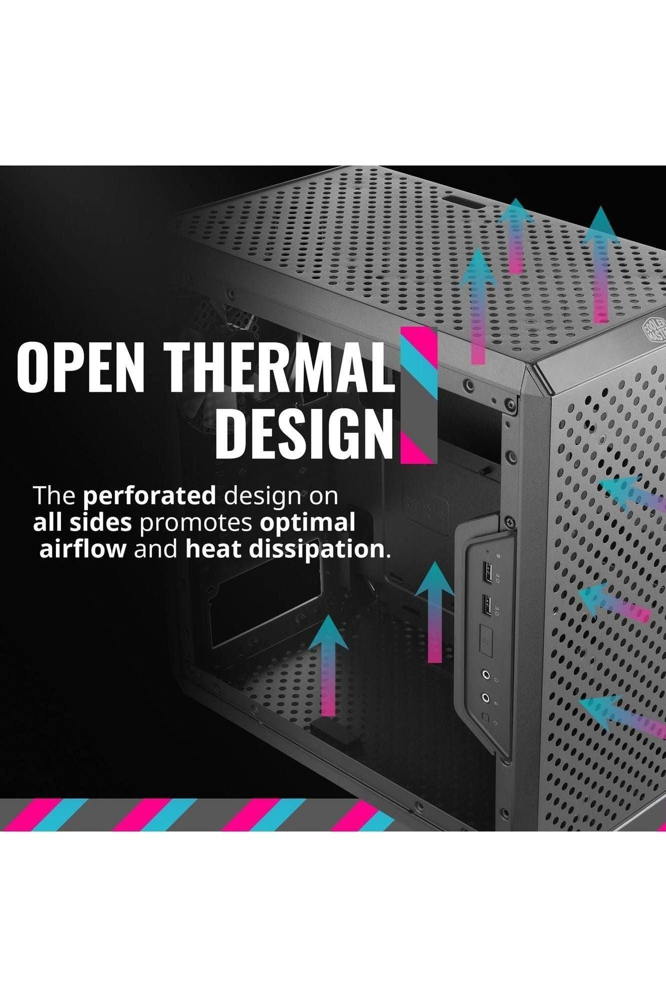 Cooler Master MasterBox Q300L Micro-ATX Tower with Magnetic Design Dust Filter, Transparent Acrylic Side Panel