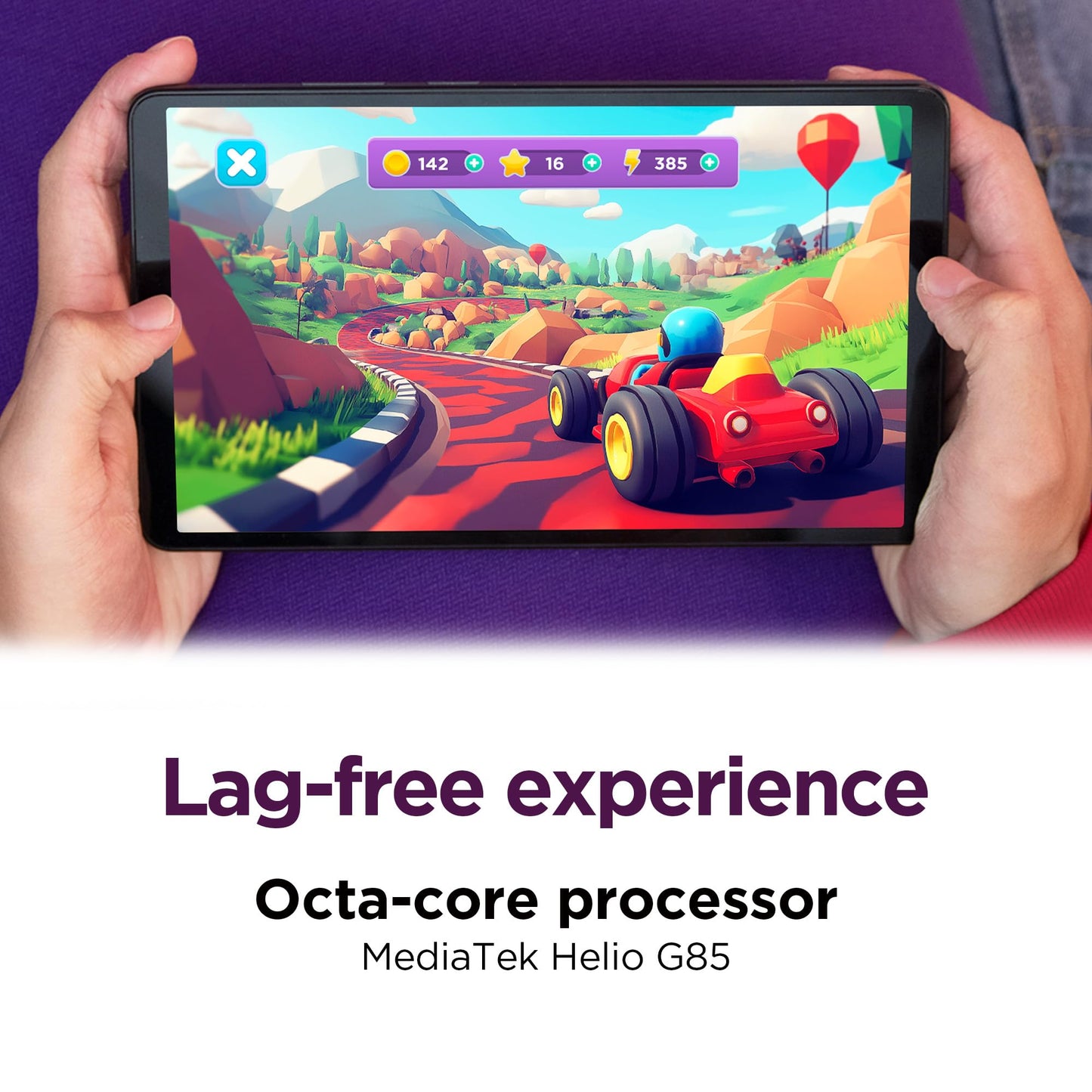 Lenovo Tab One - Lightweight Tablet - 8.7" HD Display - 4 GB Memory - 64 GB Storage - MediaTek Helio G85 - Includes Folio Case