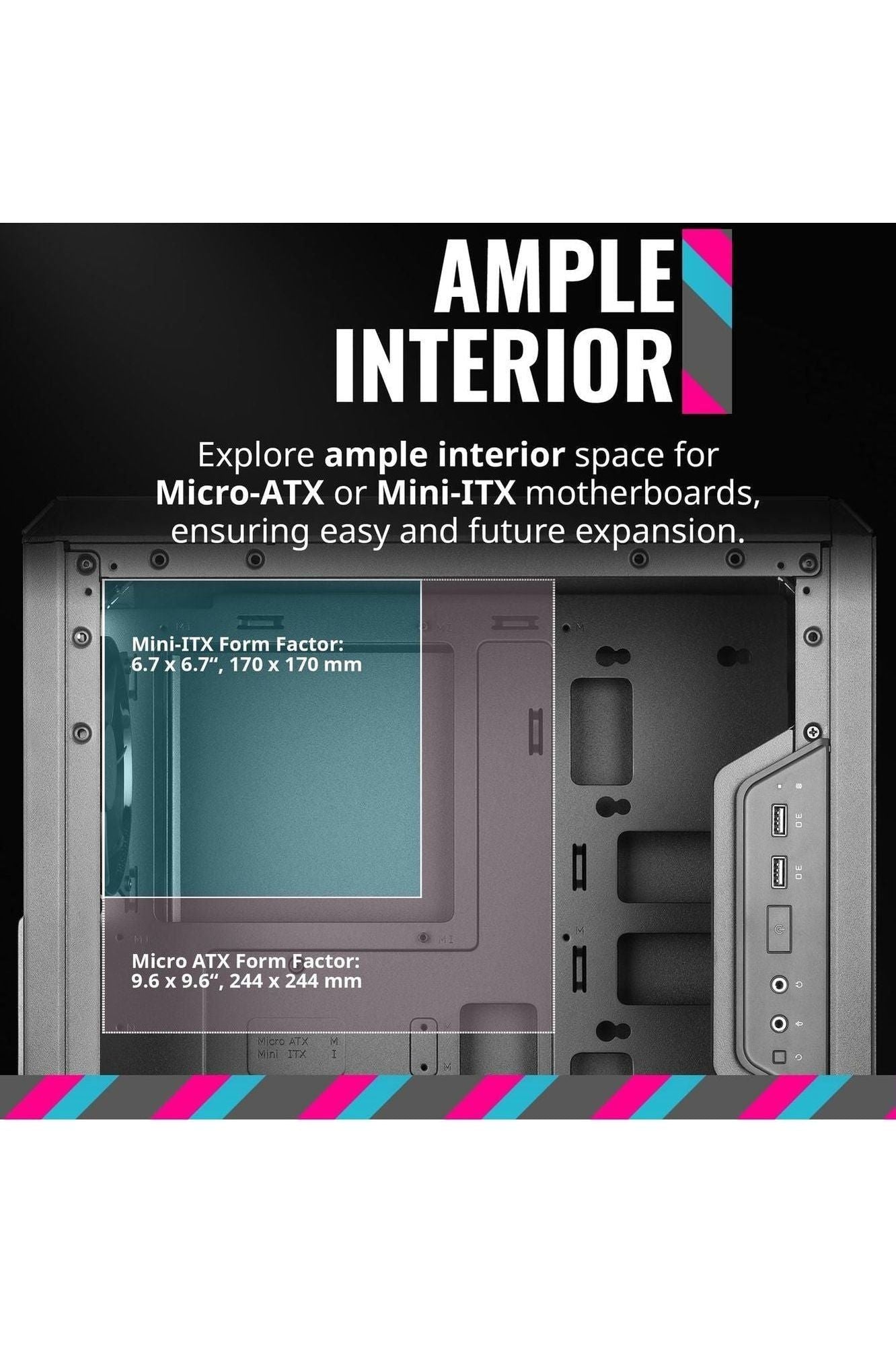 Cooler Master MasterBox Q300L Micro-ATX Tower with Magnetic Design Dust Filter, Transparent Acrylic Side Panel