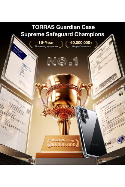 Samsung Galaxy S25 Ultra Case, [Non-Yellowing] [12FT Military-Grade Protection] Transparent Slim, Diamond Clear, Hard, 6.9''