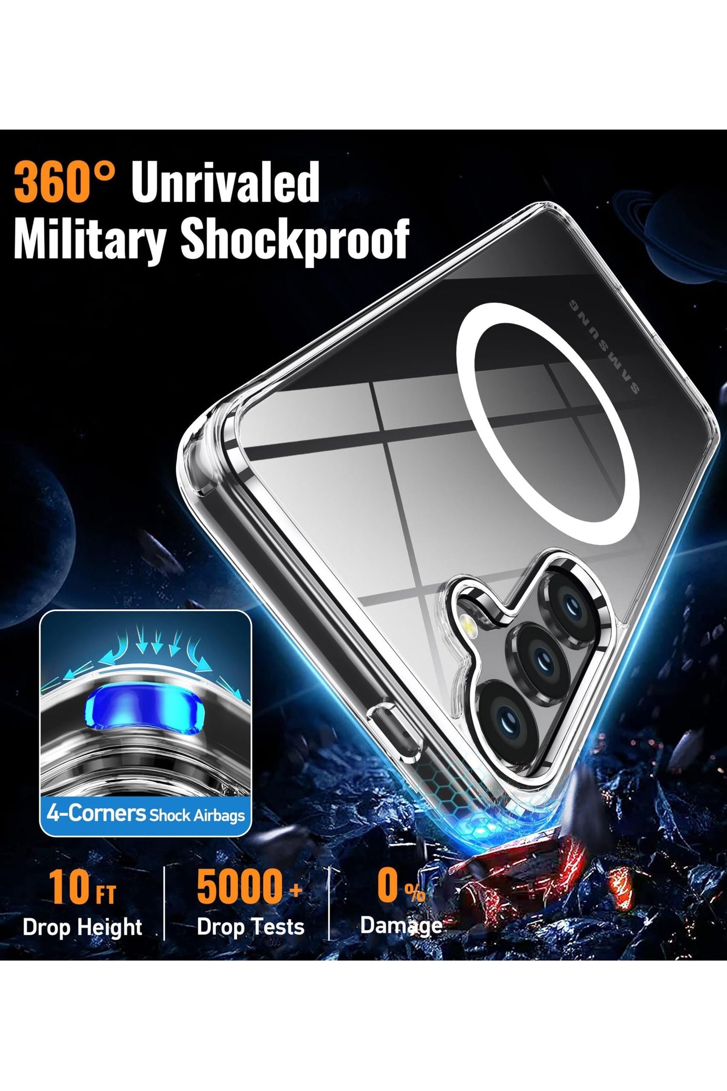 Samsung Galaxy S25 Case Clear [Compatible with MagSafe][Anti-Yellowing]