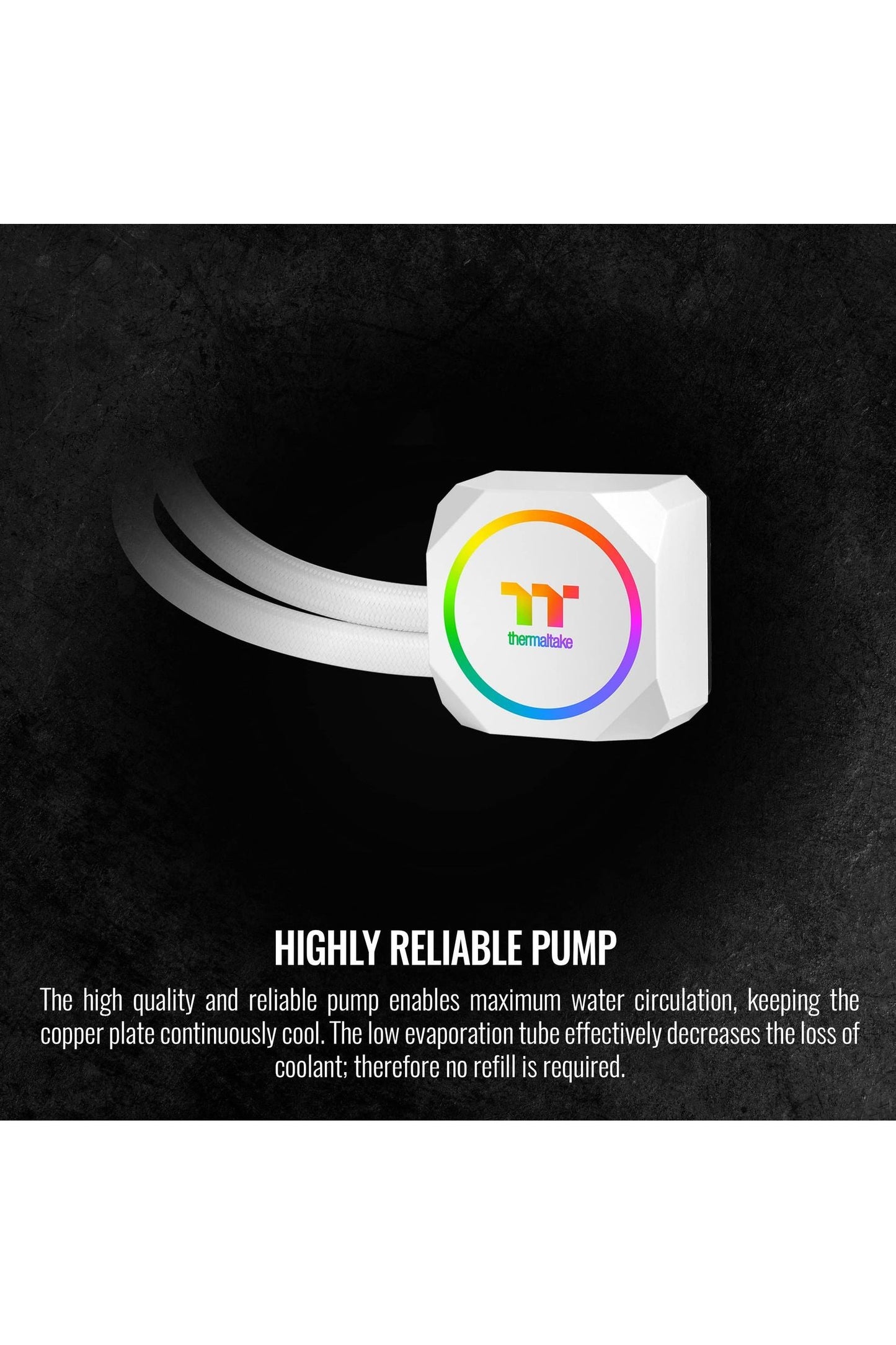 Thermaltake TH120 ARGB Motherboard Sync Snow Edition Intel LGA1700 Ready/AMD AM5 All-in-One Liquid Cooling System 120mm High Efficiency Radiator CPU Cooler CL-W346-PL12SW-A, White