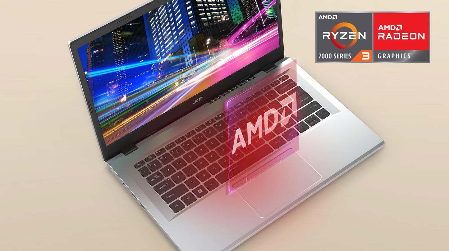 Acer Aspire 3 A315-24P-R7VH Slim Laptop | 15.6" Full HD | AMD Ryzen 3 7320U Quad-Core | AMD Radeon Graphics | 8GB LPDDR5 | 128GB NVMe SSD |