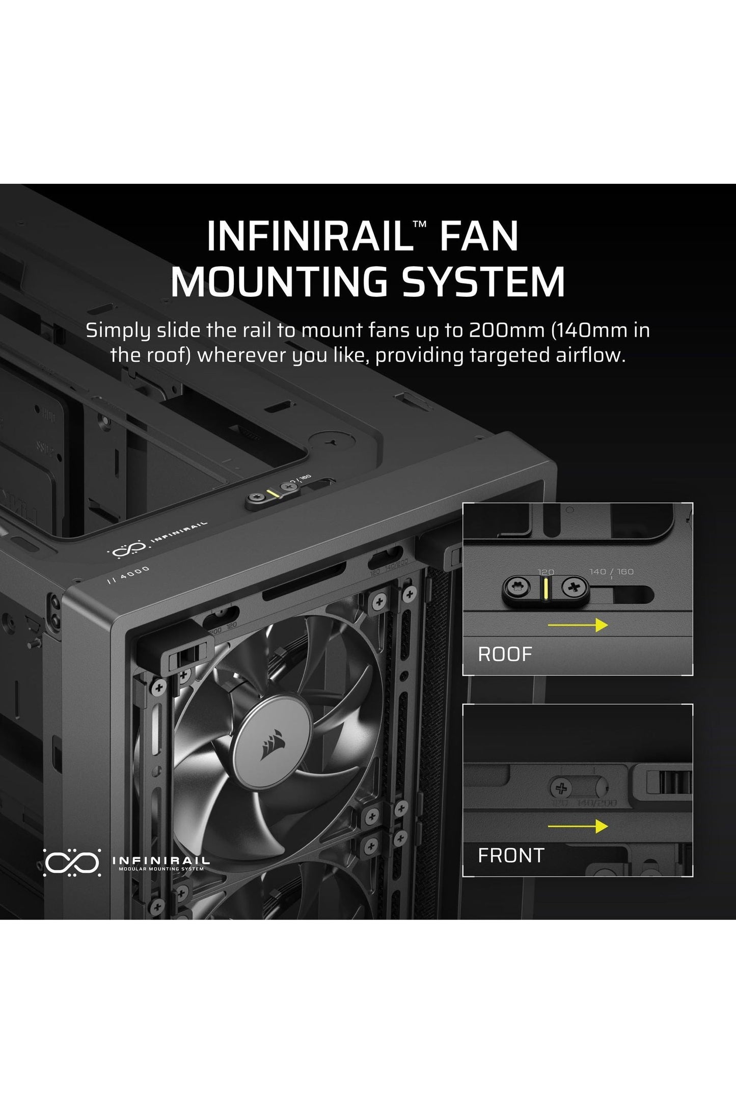 CORSAIR 4000D RS Frame Modular High Airflow Mid-Tower PC Case