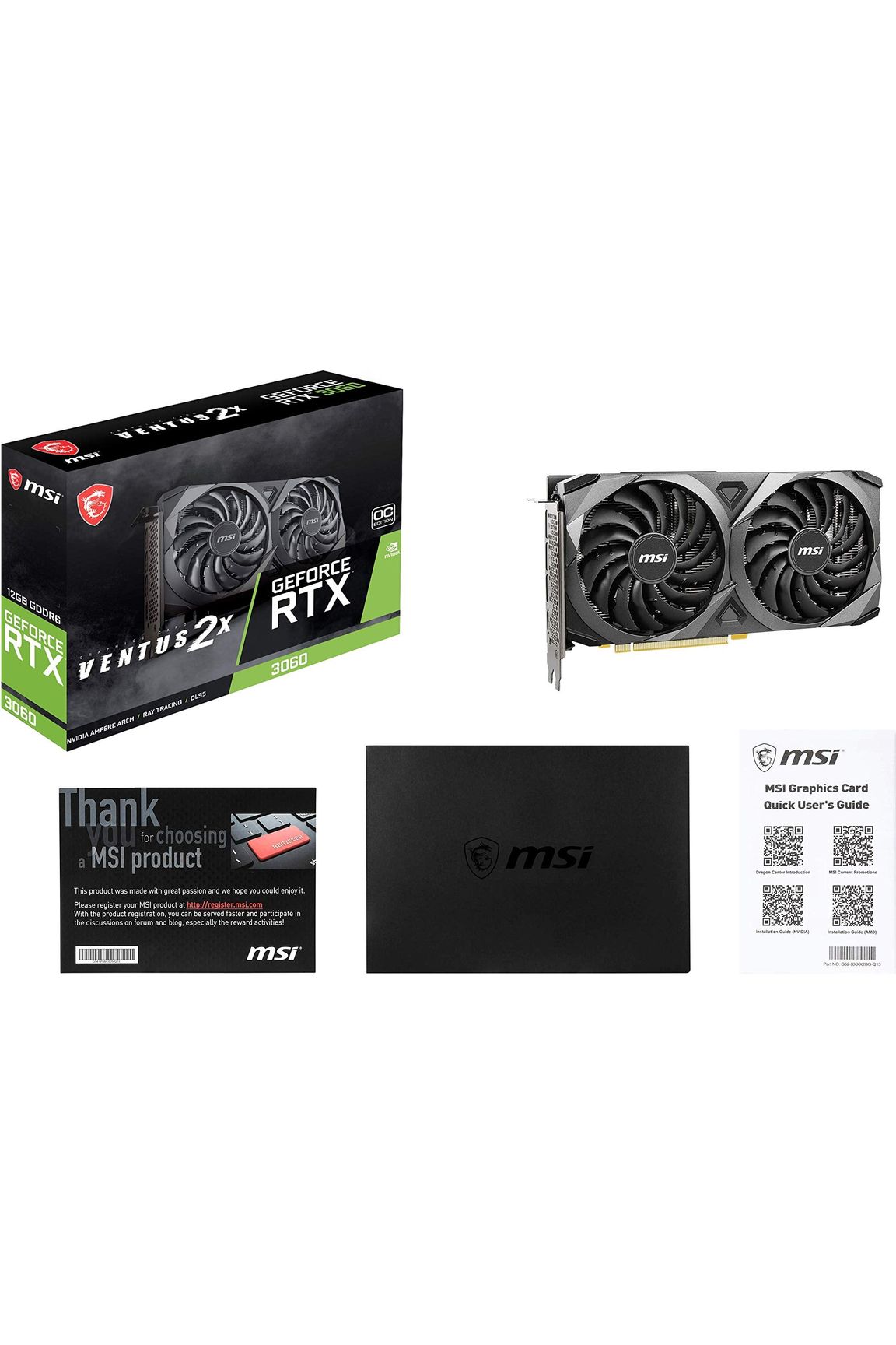 MSI Gaming GeForce RTX 3060 12GB 15 Gbps GDRR6 192-Bit HDMI/DP PCIe 4 Torx Twin Fan Ampere OC Graphics Card