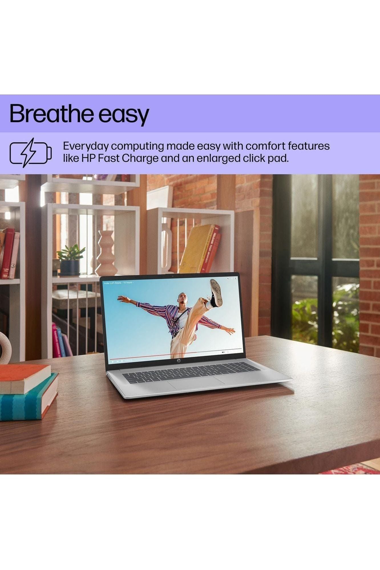 HP 17.3 inch Laptop, HD+ Display, AMD Ryzen 5 7520U, 16 GB RAM, 512 GB SSD, AMD Radeon Graphics