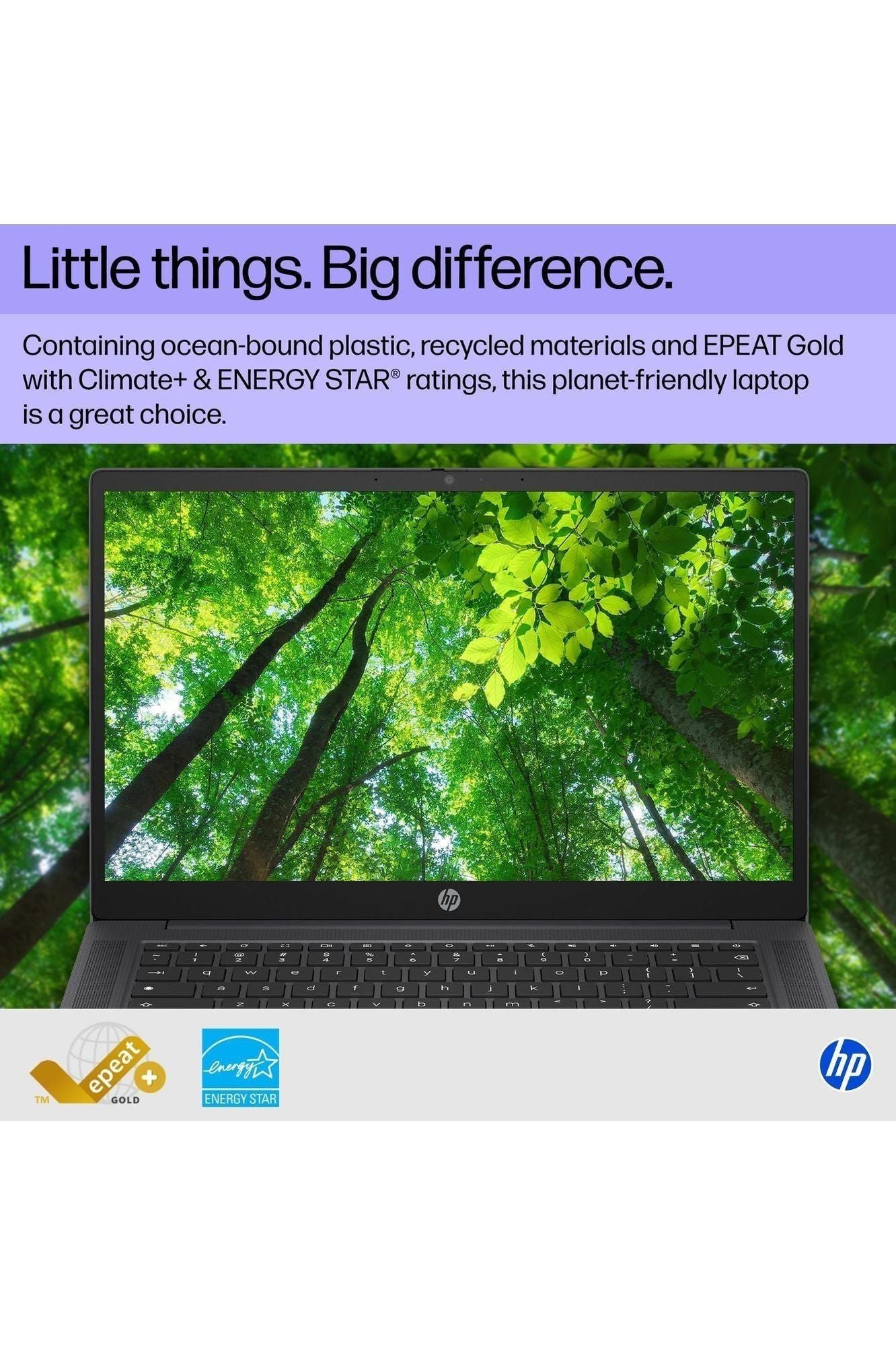 HP Chromebook 14 inch Laptop, HD Display, Intel Processor N100, 8 GB RAM, 128 GB UFS, Chrome OS