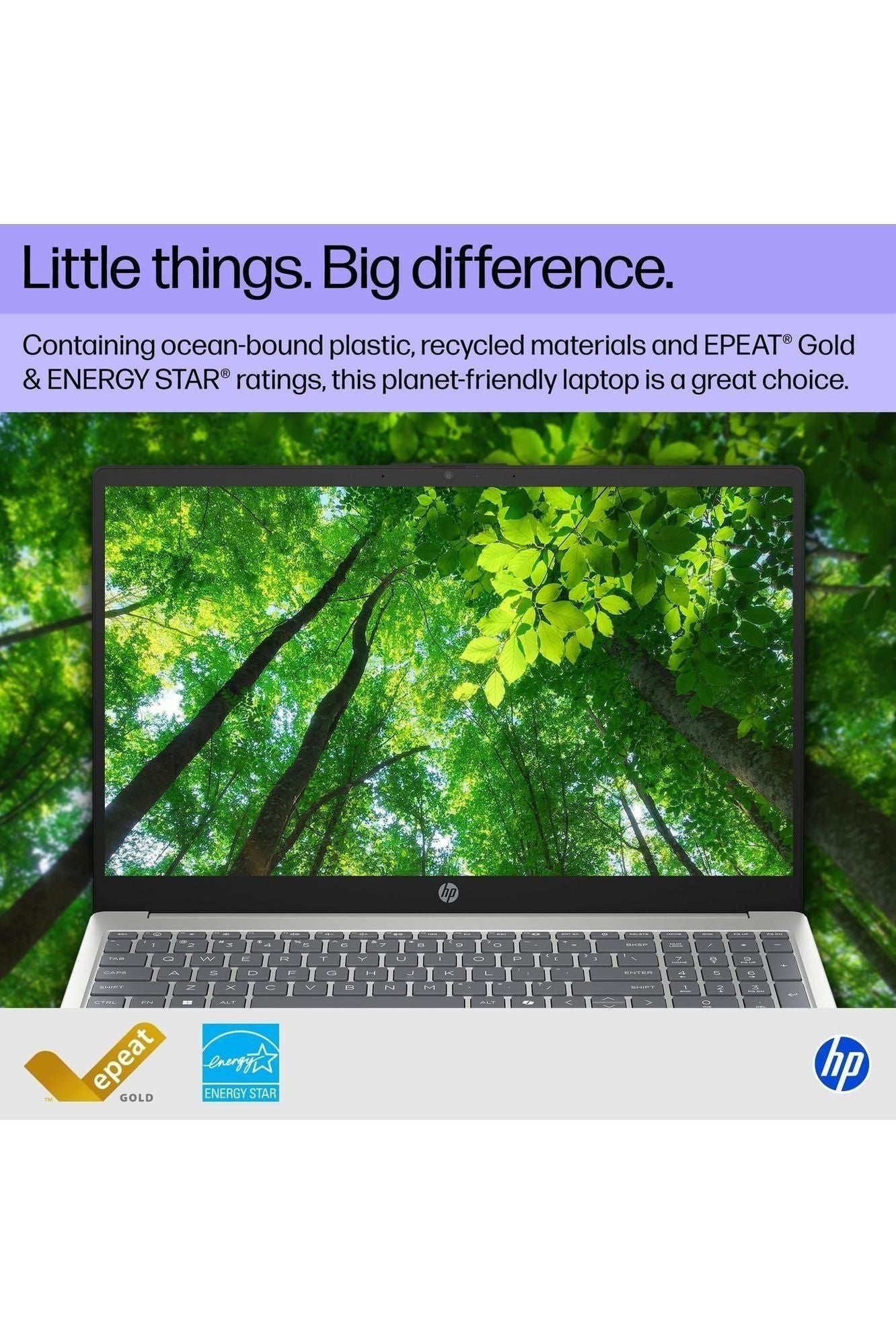 HP 15.6 inch Laptop, HD Touchscreen Display, AMD Ryzen 3 7320U, 8 GB RAM, 128 GB SSD, AMD Radeon Graphics