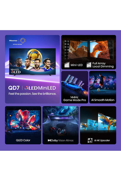 Hisense 75" Class QD7 Series Mini-LED 4K UHD Smart Fire TV