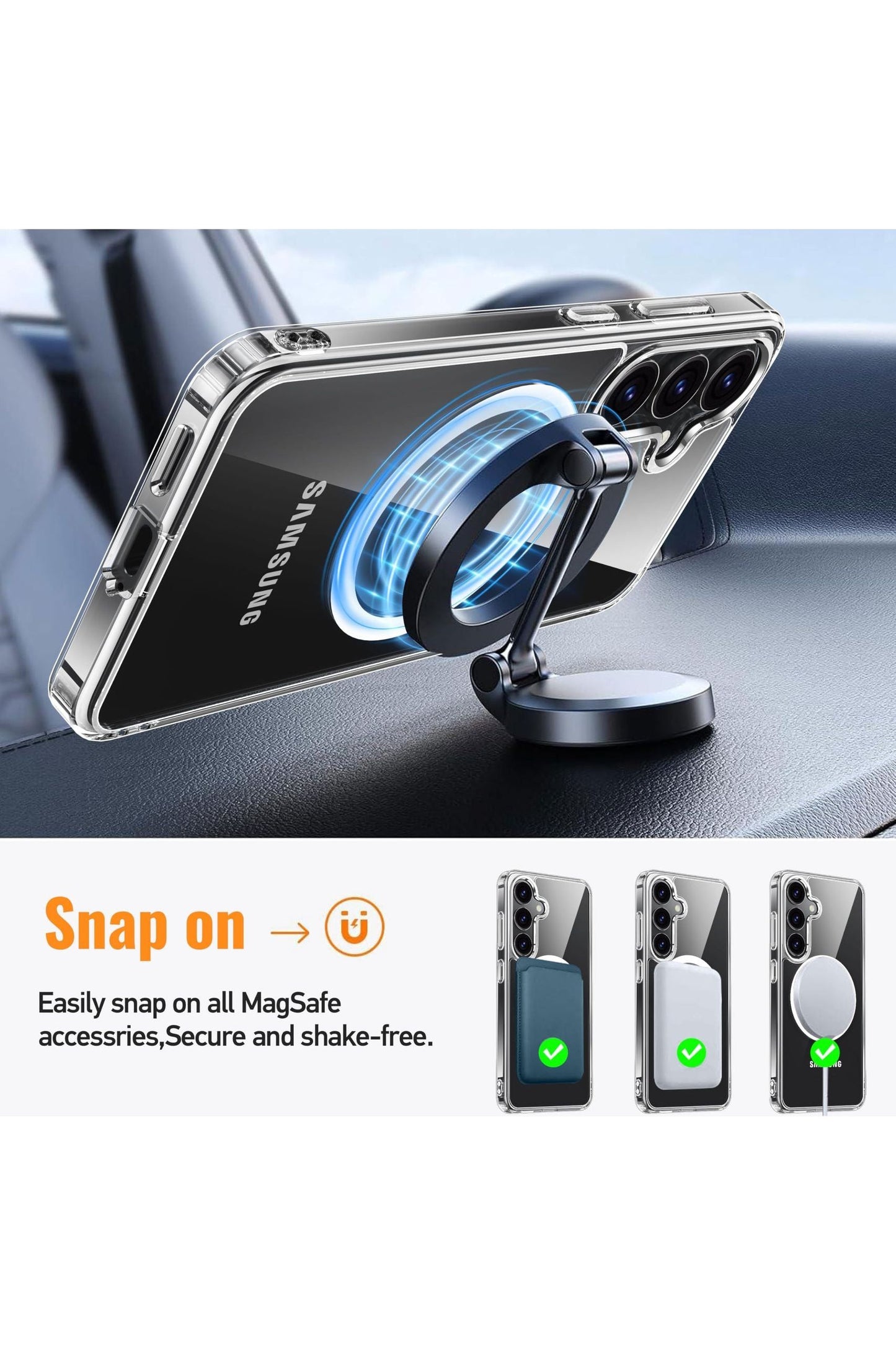 Samsung Galaxy S25 Case Clear [Compatible with MagSafe][Anti-Yellowing]