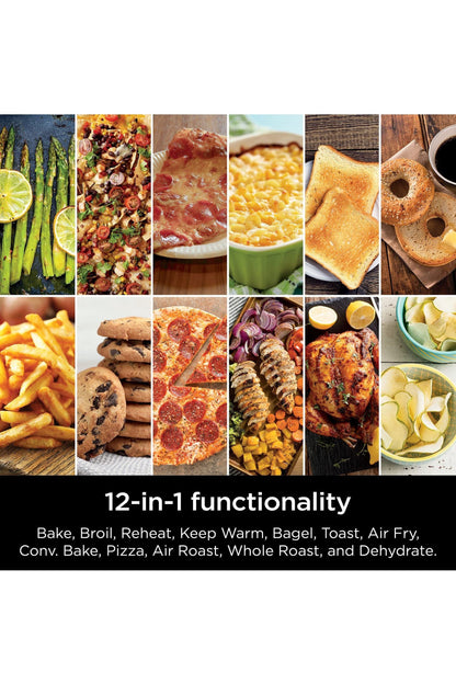 Ninja DCT451 12-in-1 Smart Double Oven with FlexDoor, Thermometer, FlavorSeal, Smart Finish, Rapid Top Convection and Air Fry Bottom , Stainless Steel